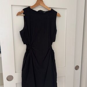 Chic Black Side Cutout Dress